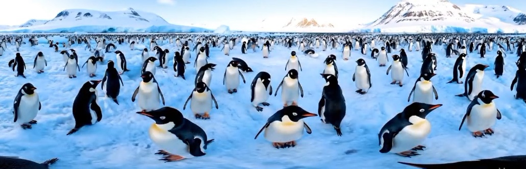 Pinguine im Meer